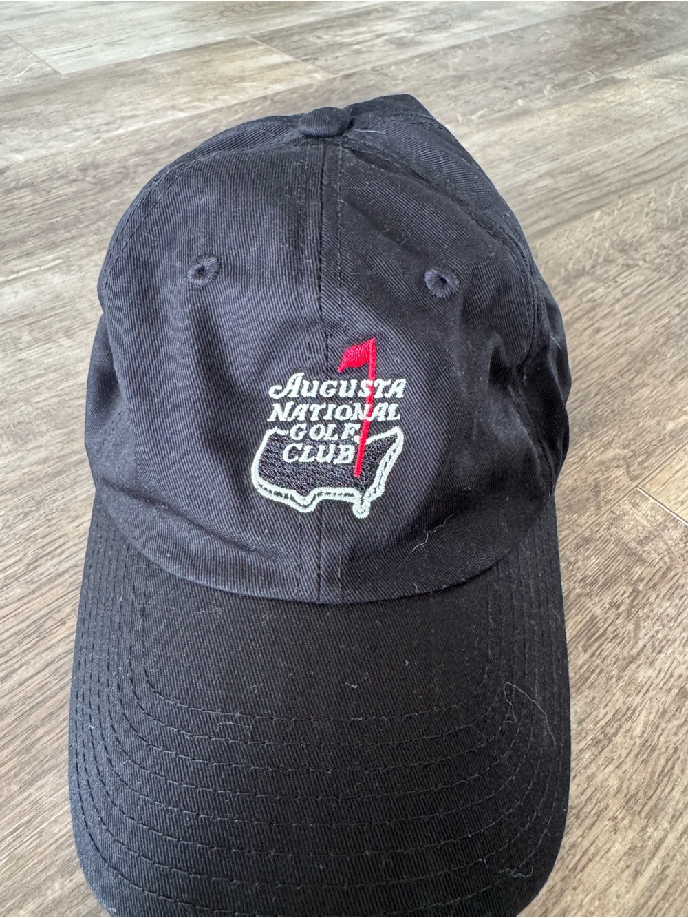 American Needle Black Baseball Cap with Red and White Embroidery - Picture 8 of 9